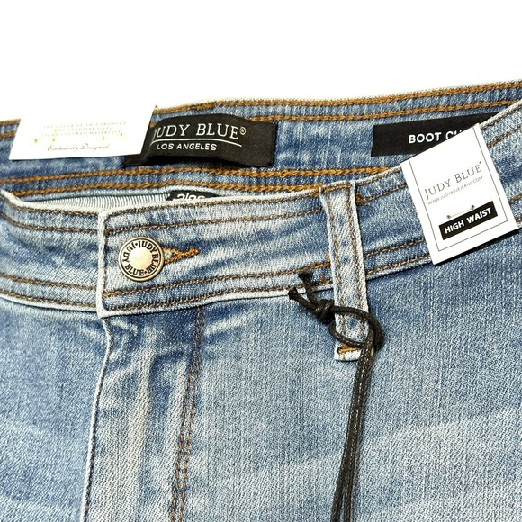 Judy Blue Bootcut Jeans Women 26 High Waist Western Boho Stretch Retro Artsy NWT - Picture 8 of 11